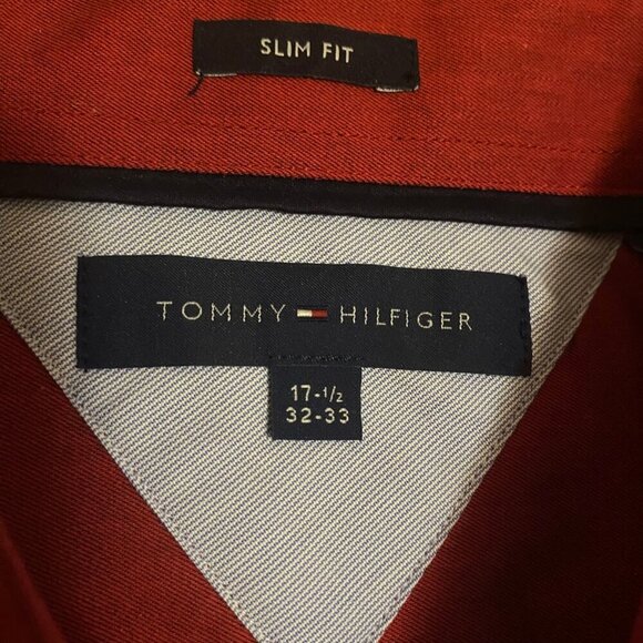 Tommy Hilfiger Slim Fit Red Dress Shirt – 17.5 Neck / 32-33 Sleeve - Picture 6 of 7